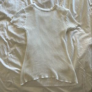 zara sheer ribbed top